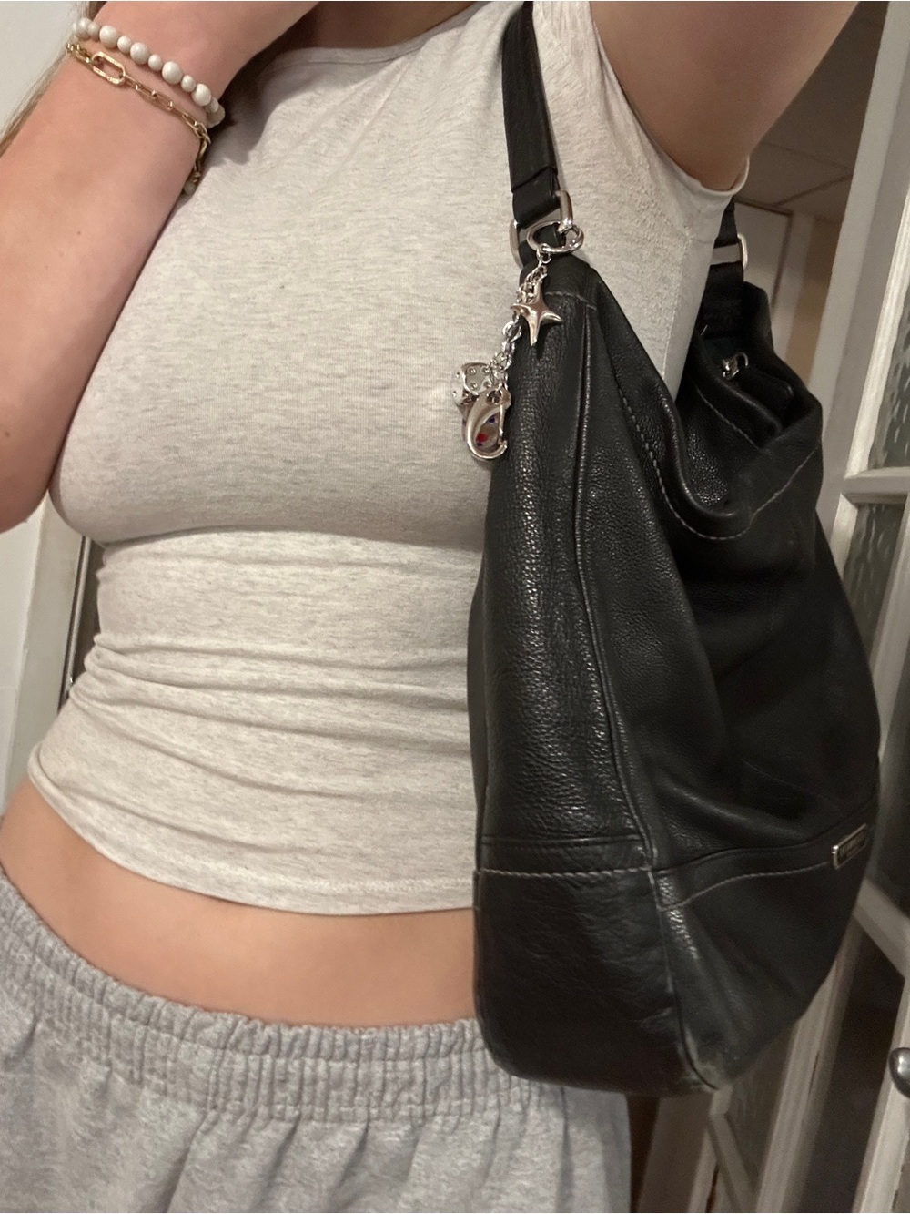 Coach Black Pebbled Leather Shoulder Hobo Bag - Picture 3 of 9